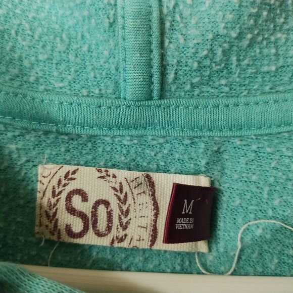 So Women's Full Zip Hoodie, Lightweight, Blue, Size Medium - Picture 3 of 3